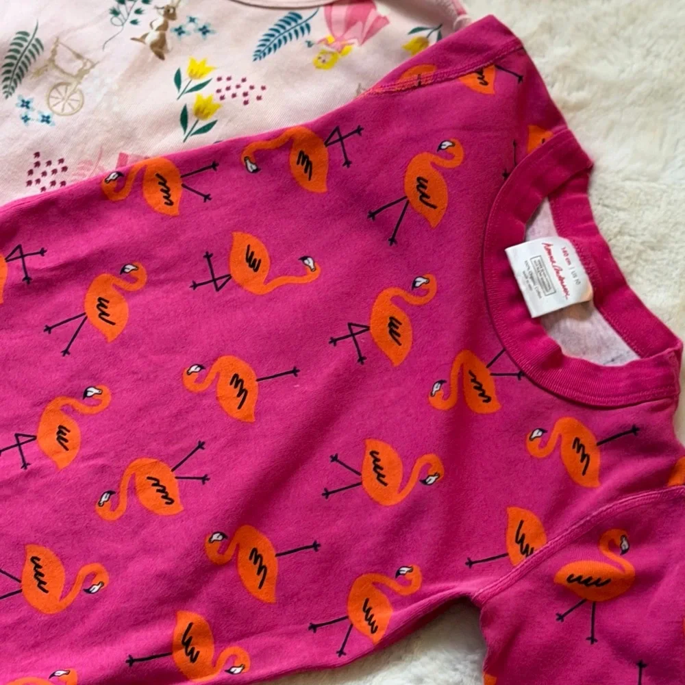 Hanna Andersson Set of 4 Girls Pajama Tops Size 10 - Picture 4 of 13